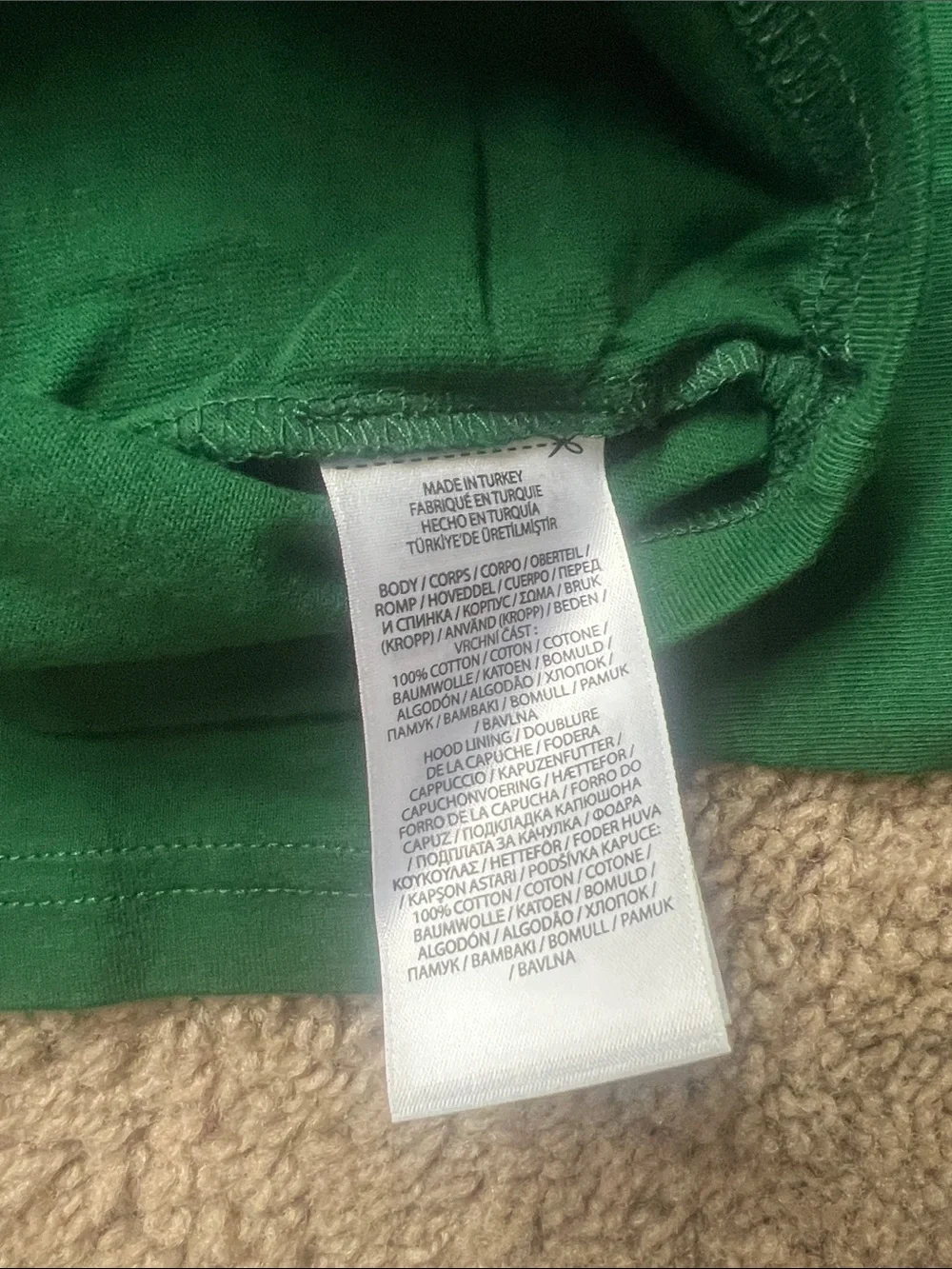 Ralph Lauren Green Polo Bear Hoodie Shirt